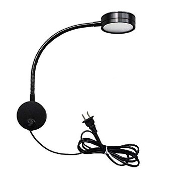 WeFoonLo 5W Wall Mounted Reading Light Flexible Gooseneck LED Sconce Lamp with PlugSwitch for Bedroom, Office, Workbench, Studio ,03 Black Warm White