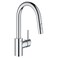 GROHE Concetto Kitchen Pull Down Bar Faucet with Sprayer, Starlight Chrome