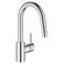 GROHE Concetto Kitchen Pull Down Bar Faucet with Sprayer, Starlight Chrome