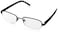 Foster Grant Men's Lyden Rectangular Reading Glasses, Satin /Transparent, 53 mm,2.75