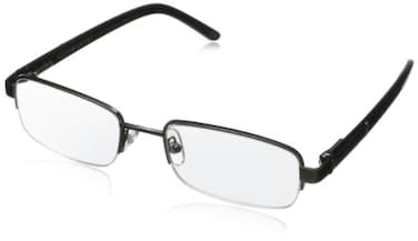 Foster Grant Men's Lyden Rectangular Reading Glasses, Satin /Transparent, 53 mm,2.75
