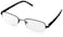 Foster Grant Men's Lyden Rectangular Reading Glasses, Satin /Transparent, 53 mm,2.75