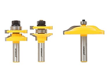 YONICO Raised Panel Cabinet Door Rail and Stile Router Bits Set 3 Bit Ogee 1/2-Inch Shank 12335