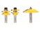 YONICO Raised Panel Cabinet Door Rail and Stile Router Bits Set 3 Bit Ogee 1/2-Inch Shank 12335