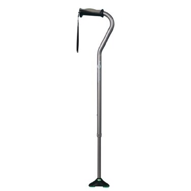 Hugo Mobility Adjustable Offset Quadpod Cane with Stable Tip, Smoke