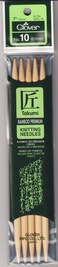 Clover Takumi Bamboo Double Point Knitting Needles 7 5/Pkg-Size 10/6mm
