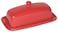 Now Designs Stoneware Rectangle Butter Dish with Lid, Red 4.5 x 8 in