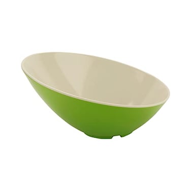 GET G.E.T. B-790-KL Angled Cascading Serving Bowl for Salads, Snacks and Pasta, 1.9 Quart / 12", Key Lime Green