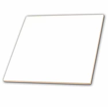3dRose ct31542 White Tone Ceramic Tile, 6-Inch