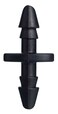 Orbit 67402 1/4" Barb Drip Irrigation, Drip Coupling, 25-Pack, Black