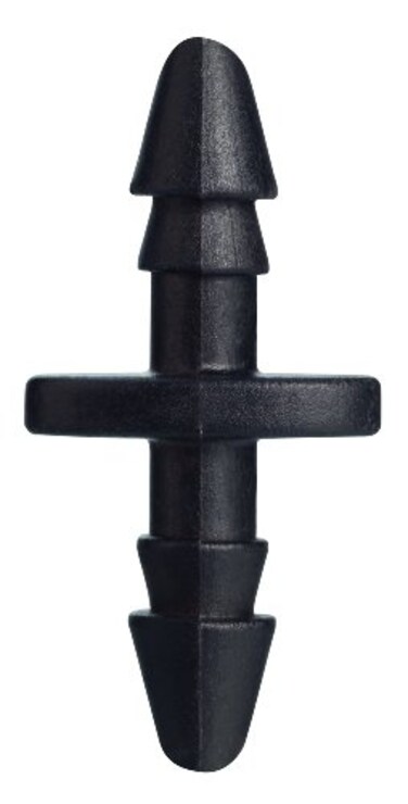 Orbit 67402 1/4" Barb Drip Irrigation, Drip Coupling, 25-Pack, Black