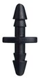 Orbit 67402 1/4" Barb Drip Irrigation, Drip Coupling, 25-Pack, Black