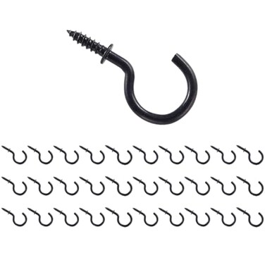 National Hardware N119-729 Cup Hooks in Black, 1", 30