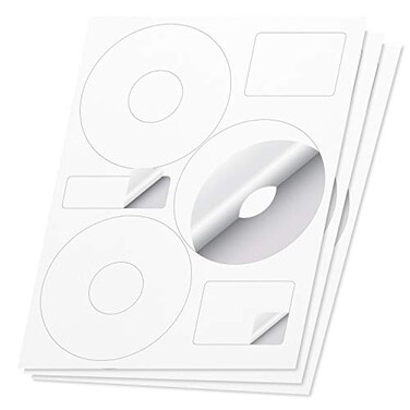 OfficeSmartLabels DISC CD/DVD Labels, White Matte, 450 Labels