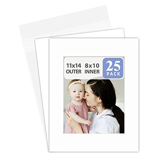 goldenstateart Goldenstateart Golden State Art 25 Pack Picture Mat 11x14 For 8x10