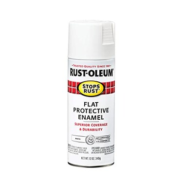 Rust-Oleum 7790830 Stops Rust Spray Paint, 12 oz, Flat White