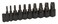 Lisle 61980 Strip Screw Extract, 10 Piece , Black