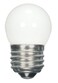 Satco S9161 Medium Light Bulb in White Finish, 2.31 inches, Base, Frost, Medium Base