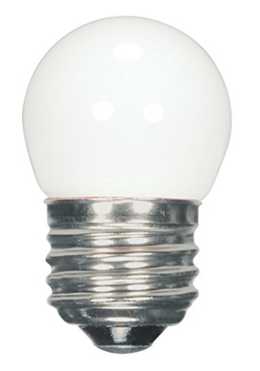Satco S9161 Medium Light Bulb in White Finish, 2.31 inches, Base, Frost, Medium Base