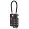 Forge TSA Approved Luggage Locks, Open Alert Cable Lock, Black, 1 Pack