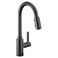 Moen Genta LX One-Handle Modern Kitchen Faucet with Pull Down Sprayer, Reflex Docking Head, and Power Boost for a Faster Clean, Matte Black, 7882BL