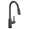 Moen Genta LX One-Handle Modern Kitchen Faucet with Pull Down Sprayer, Reflex Docking Head, and Power Boost for a Faster Clean, Matte Black, 7882BL