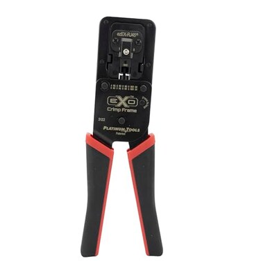 Platinum Tools 100061C Exo Die is easily interchangeable, Network Cable Crimper for RJ45 and Modular Connectors