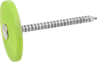 Hillman 461442 Electro-Galvanized Plastic Cap Roofing Nails,12 x 1-1/4", 2000 Pieces
