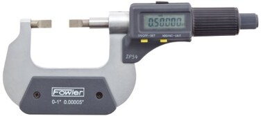 Fowler 54-860-241-0, Ip54 Digital Blade Micrometers with 0-1"/25MM Measuring Range