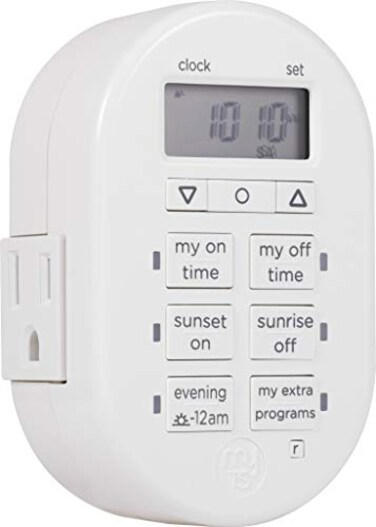 myTouchSmart Plug-in Digital Timer, 2 Grounded Outlets, White
