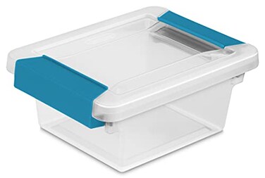 STERILITE Mini Clip Box Clear BaseLid Aquarium Blue Latches