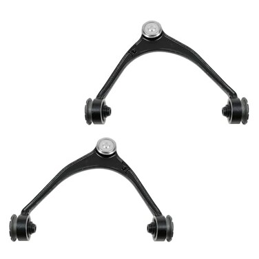 TRQ Front Upper Driver and Passenger Side Control Arm and Ball Joint Set 2