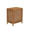 Household Essentials Bamboo Laundry Hamper, Slated Hamper with Natural Cotton Bag, Removable Bag and Foldable Frame, Chic and Environmentally Friendly