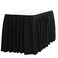 LTC LINENS Table Skirt for 8 ft Rectangular Table-21 ft Black Table Skirting Polyester Cloth-Wrinkle Resistant Pleated Banquet Tablecloth for Wedding