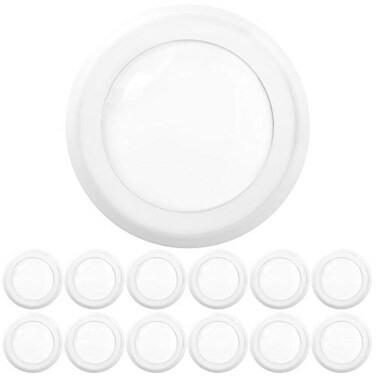 Sunco Lighting Sunco 12 Pack 6 Inch Flush Mount LED Ceiling Disk Lights, 15W=75W Dimmable