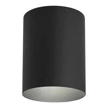 Progress Lighting 5" LED Cylinder Flush Mount Light, Black