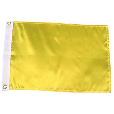 SeaChoice 78261 Flag, 12" x 18" - Solid Yellow