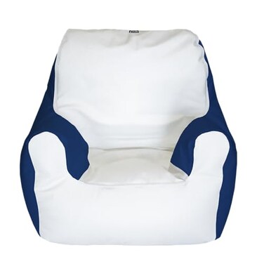 E-SeaRider Armchair Marine Beanbag, Medium, Multi ,White/Navy