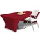 ABCCANOPY 6 FT Open Back Spandex Table Cover, Fitted Tablecloth, Red