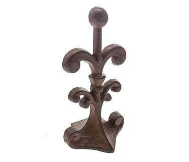 Comfify Rust Brown Fleur De Lis Cast Iron Door Stop“ 4x3.5x7.75