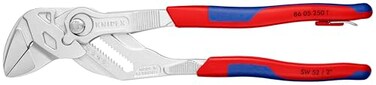 KNIPEX Tools 86 05 250 T BKA 10" Pliers Wrench, Tether Attachment-Comfort Grip