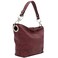 ALYSSA Hobo Shoulder Bag with Big Snap Hook Hardware ,Burdy