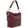 ALYSSA Hobo Shoulder Bag with Big Snap Hook Hardware ,Burdy