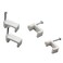 lasenersm 200 PCS 8mm Flat Ethernet Cable Wire Clips Single Coaxial Cable Clamps with Nail for Ethernet Cable Management