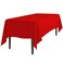 LTC LINENS LinenTablecloth 60 x 126-Inch Rectangular Polyester Tablecloth Red
