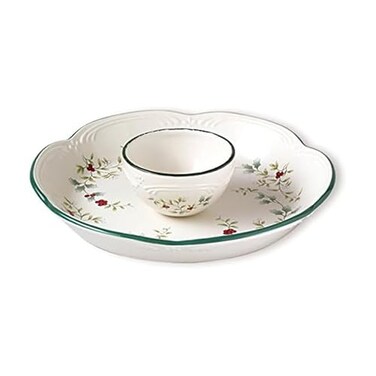 Pfaltzgraff Winterberry Round Chip And Dip Dinnerware Set, Assorted