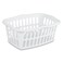 Sterilite 12458012 1.5 Bushel/53 Liter Rectangular Laundry Basket, White ,Pack of 12
