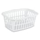 Sterilite 12458012 1.5 Bushel/53 Liter Rectangular Laundry Basket, White ,Pack of 12
