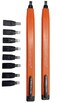 Swanson Tool Co CP216 AlwaysSharp Refillable Mechanical Carpenter Pencil, Two Pack, with 8 More Replacement Black Graphite Tips