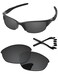 PapaViva Replacement LensesRubber Kits for Oakley Half Jacket 2.0 OO9144 62mm Sunglass Solid Black Polarized